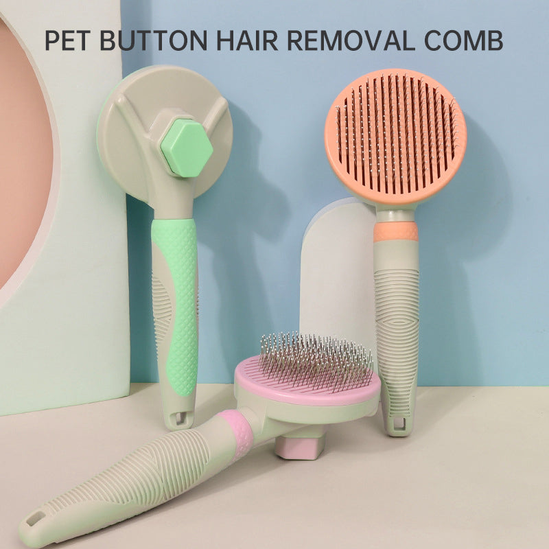 Self-Cleaning Slicker Brush for Dogs & Cats – Easy Grooming Tool