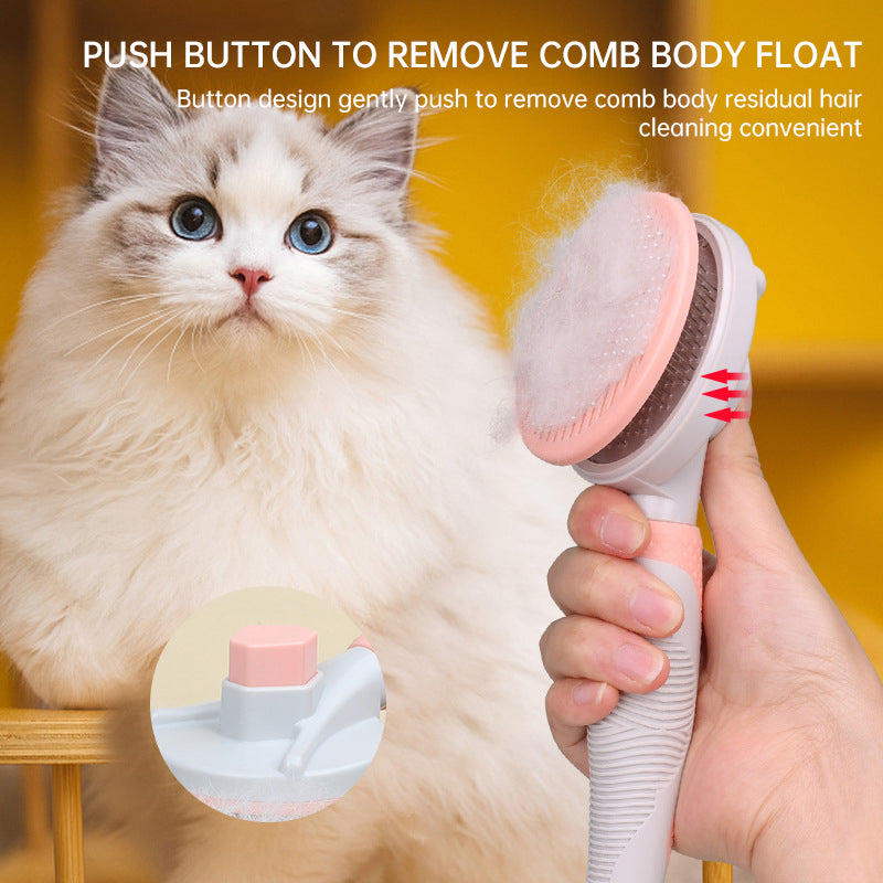 Self-Cleaning Slicker Brush for Dogs & Cats – Easy Grooming Tool