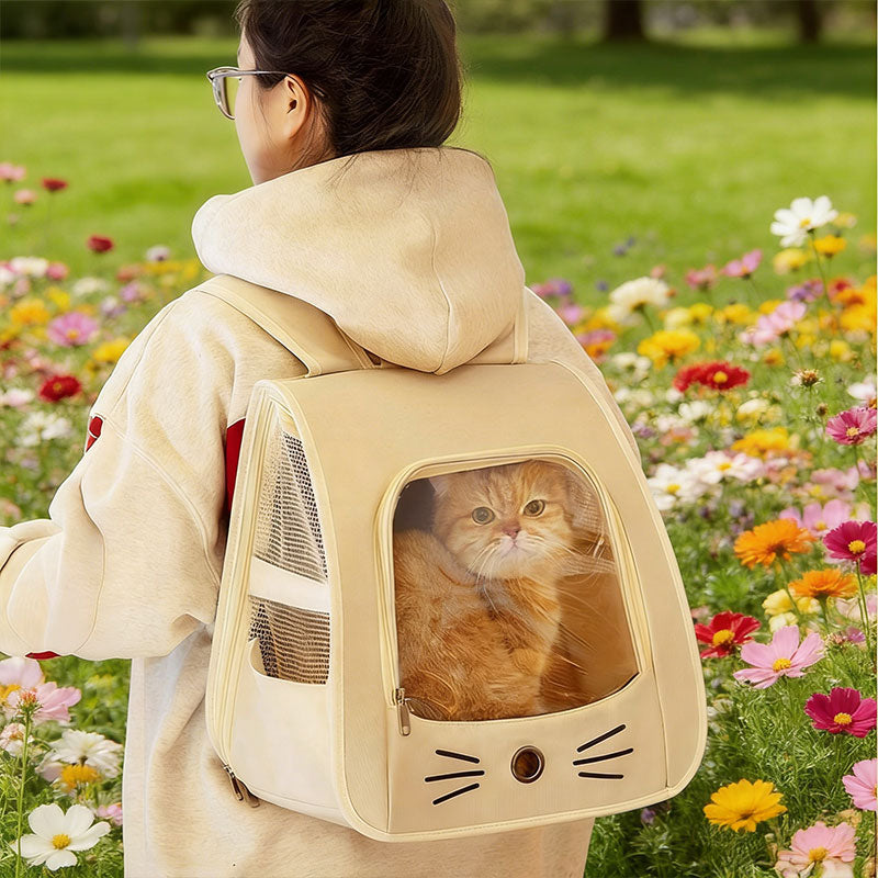 Breathable Pet Carrier Backpack for Small Dogs & Cats – Travel Bag