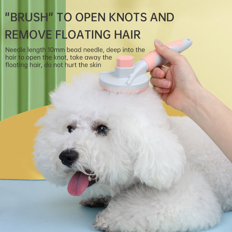 Self-Cleaning Slicker Brush for Dogs & Cats – Easy Grooming Tool