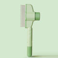 Self-cleaning pet grooming brush