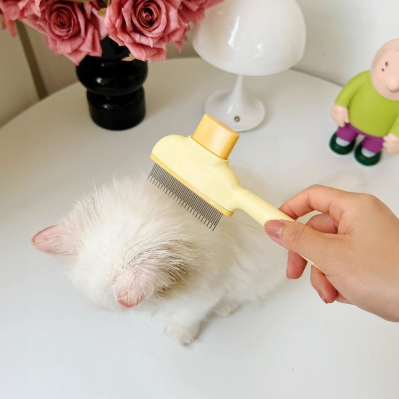 Pet grooming brush detail