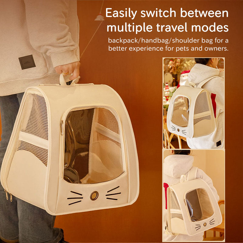 Breathable Pet Carrier Backpack for Small Dogs & Cats – Travel Bag