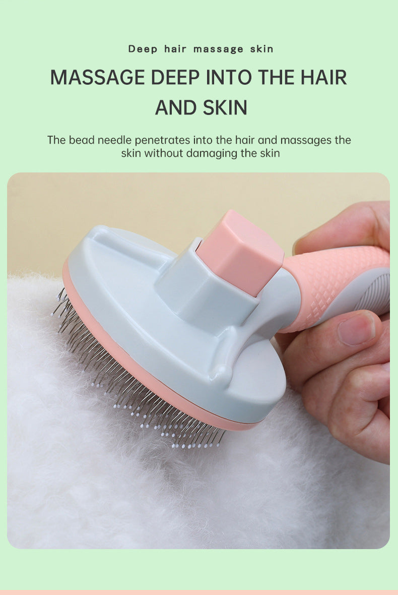 Self-Cleaning Slicker Brush for Dogs & Cats – Easy Grooming Tool
