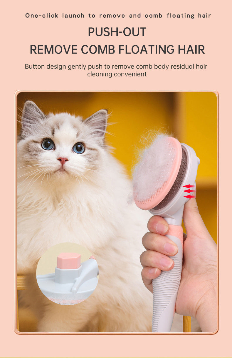 Self-Cleaning Slicker Brush for Dogs & Cats – Easy Grooming Tool